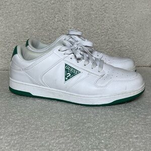 GUESS Men's White and Green 140 Sneakers 12 light used NB